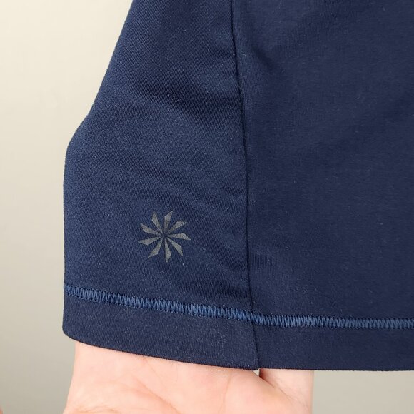 Athleta Navy Blue Mesh Chi Seamless Athletic Tank Top sz S - Picture 5 of 8